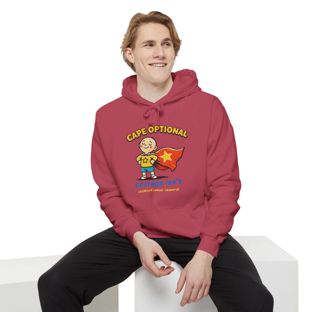 Cape Optional — Kids Cancer Awareness Hoodie