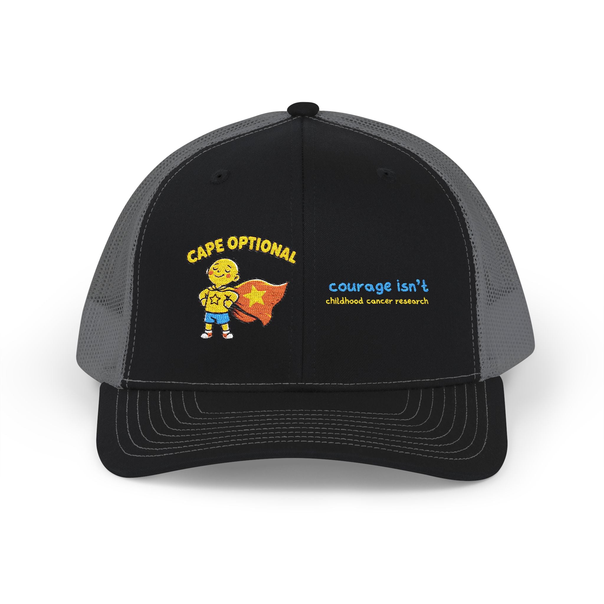 Cape Optional — Kids Cancer Awareness Trucker Hat