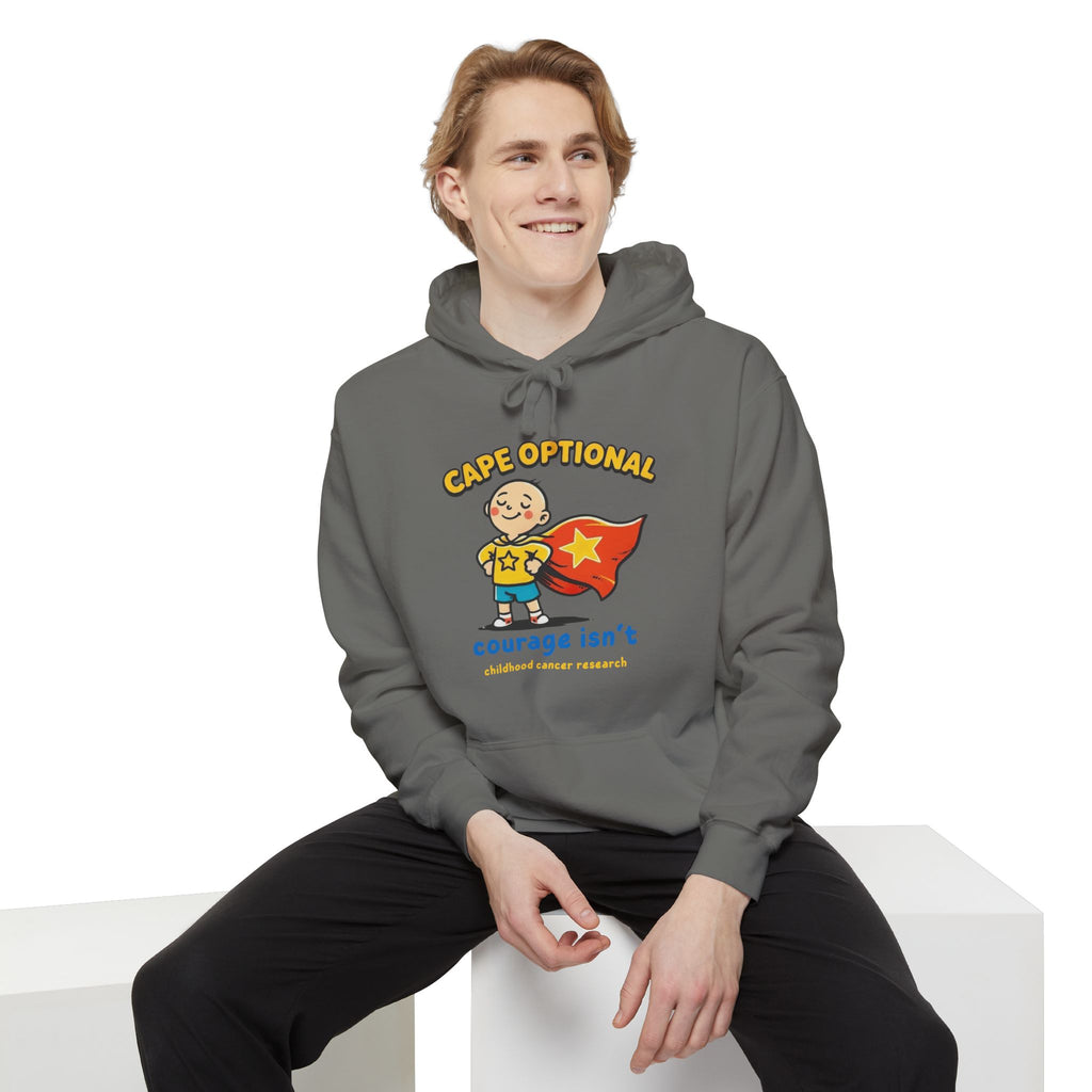 Cape Optional — Kids Cancer Awareness Hoodie