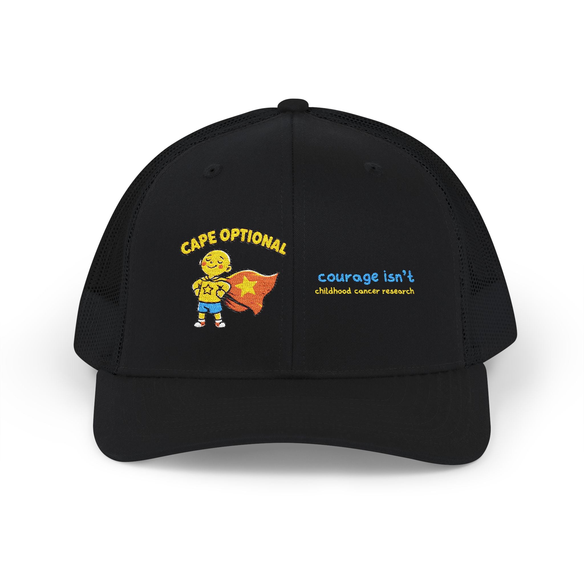 Cape Optional — Kids Cancer Awareness Trucker Hat