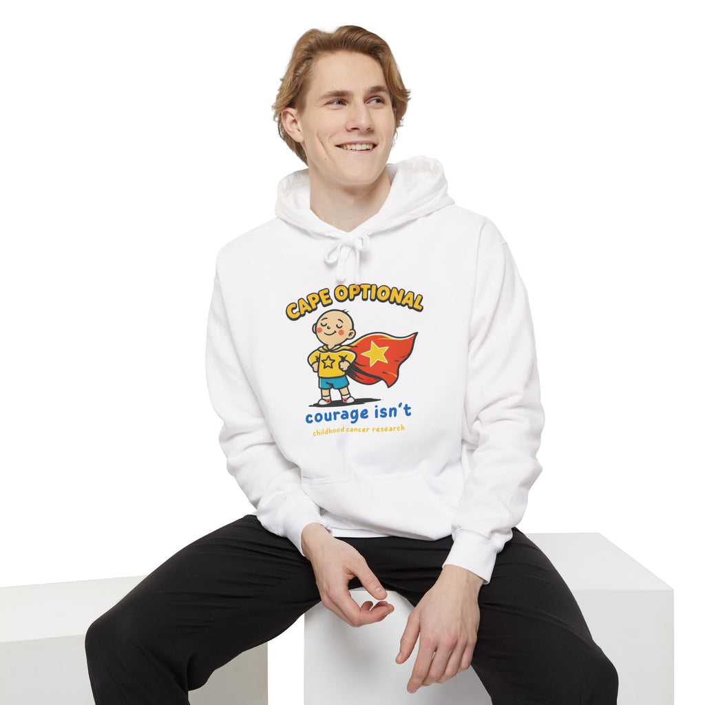 Cape Optional — Kids Cancer Awareness Hoodie
