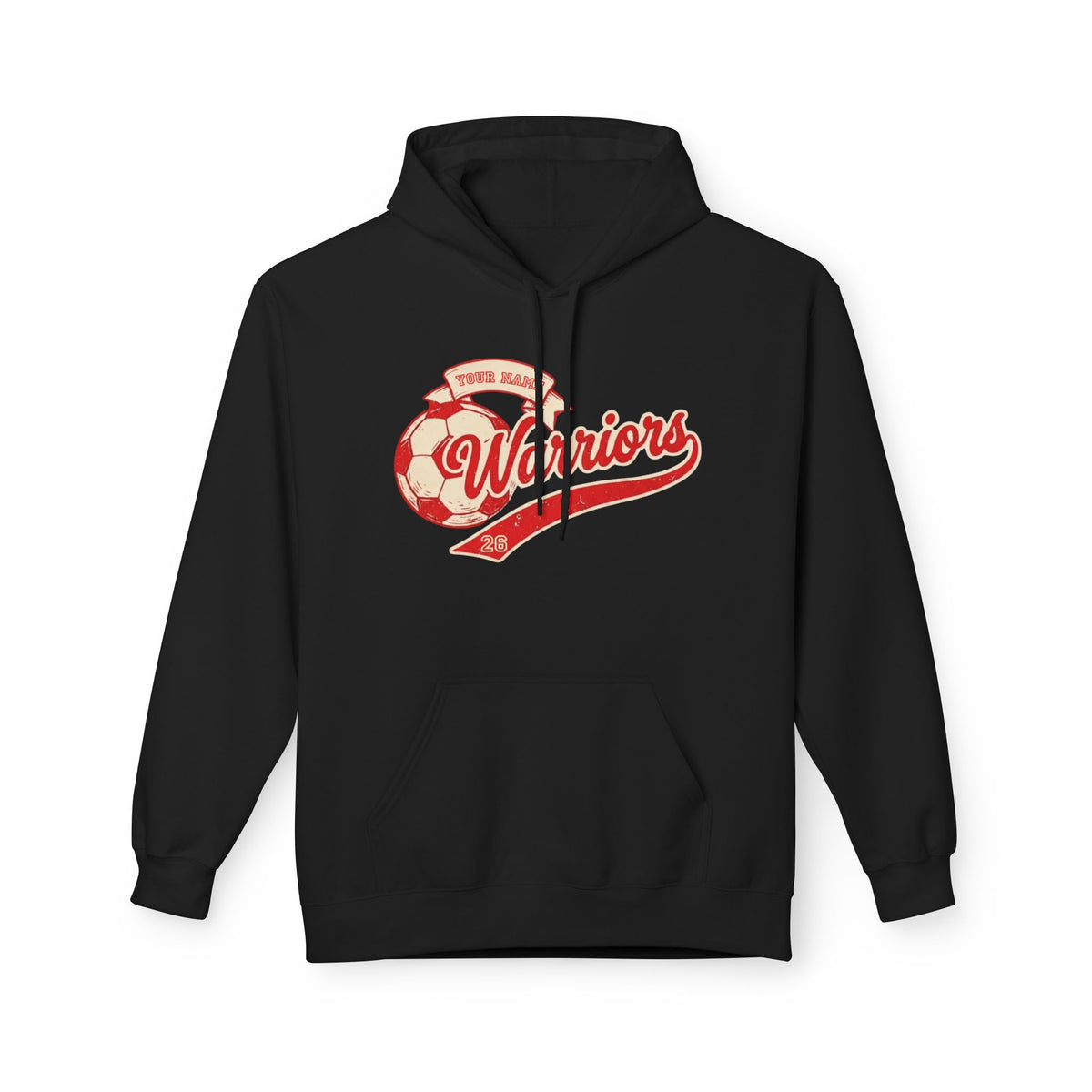 Adult Soccer Ball Banner Hoodie (Free Customization!)