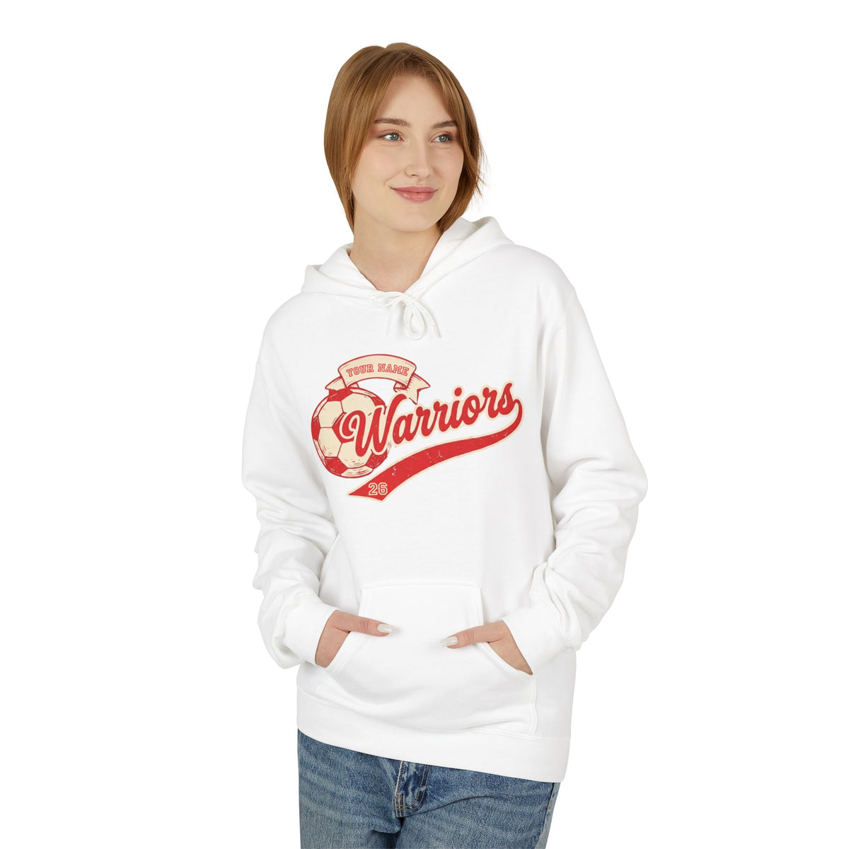 Adult Soccer Ball Banner Hoodie (Free Customization!)