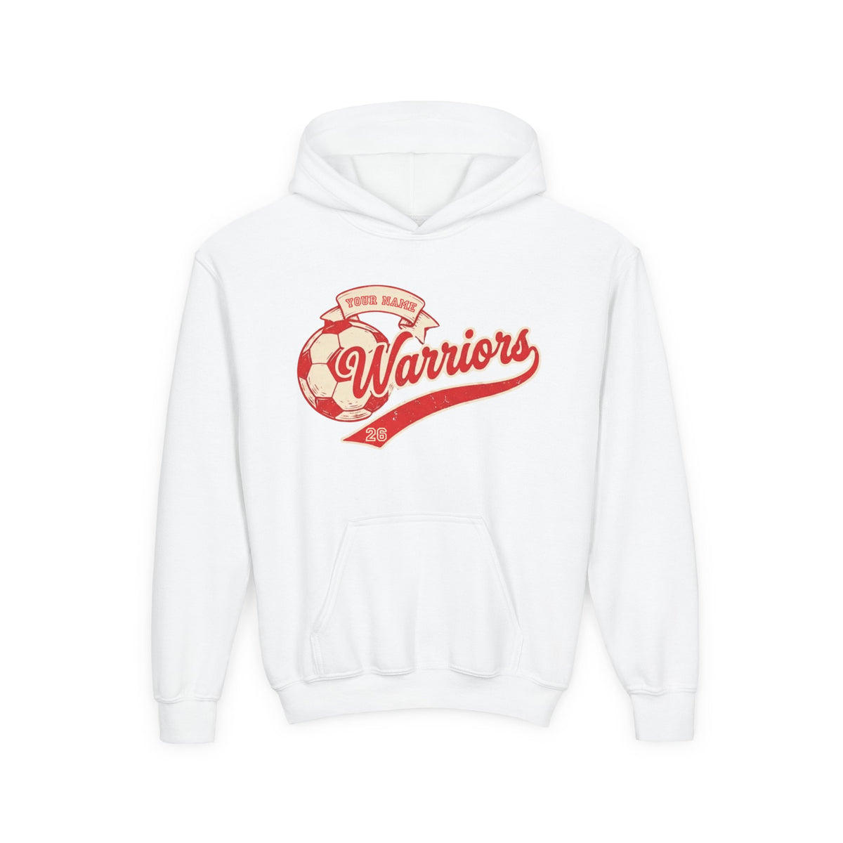 Youth Soccer Ball Banner Hoodie (Free Customization!)
