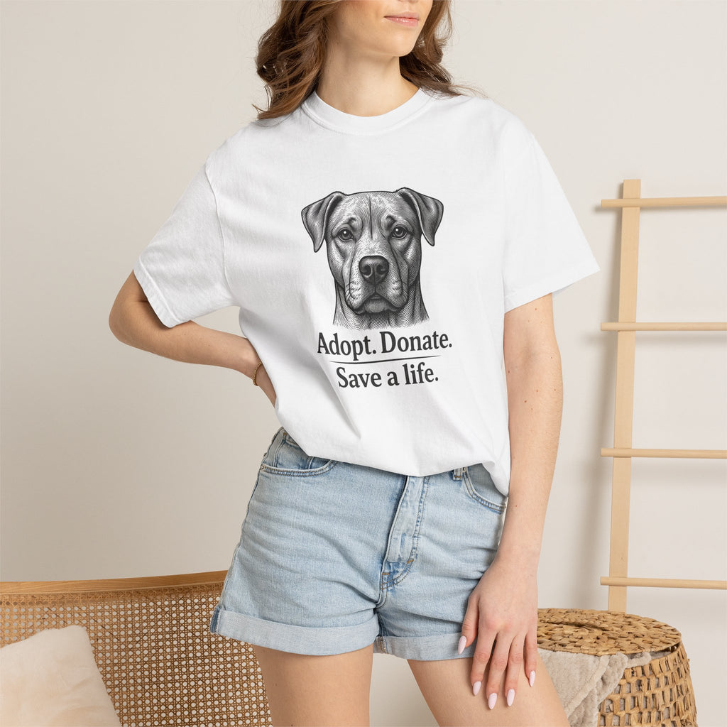 Adopt. Donate. Save a Life. — Dog Rescue Tee