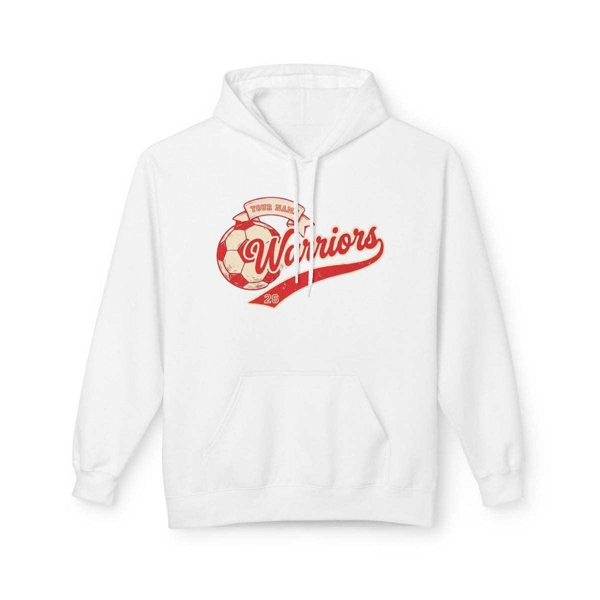Adult Soccer Ball Banner Hoodie (Free Customization!)