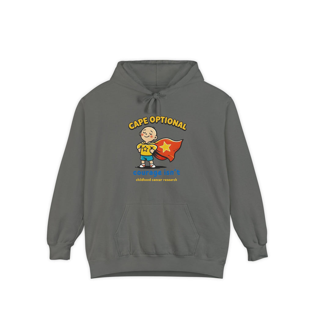 Cape Optional — Kids Cancer Awareness Hoodie