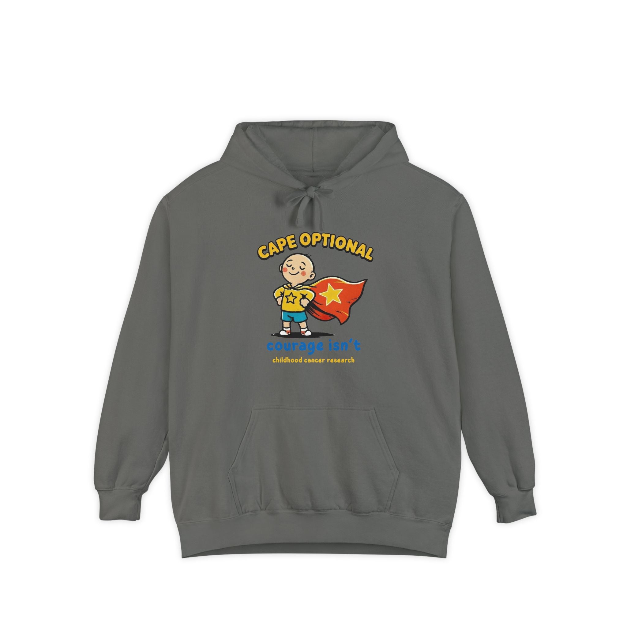 Cape Optional — Kids Cancer Awareness Hoodie
