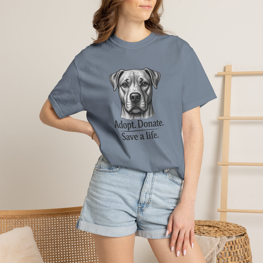 Adopt. Donate. Save a Life. — Dog Rescue Tee