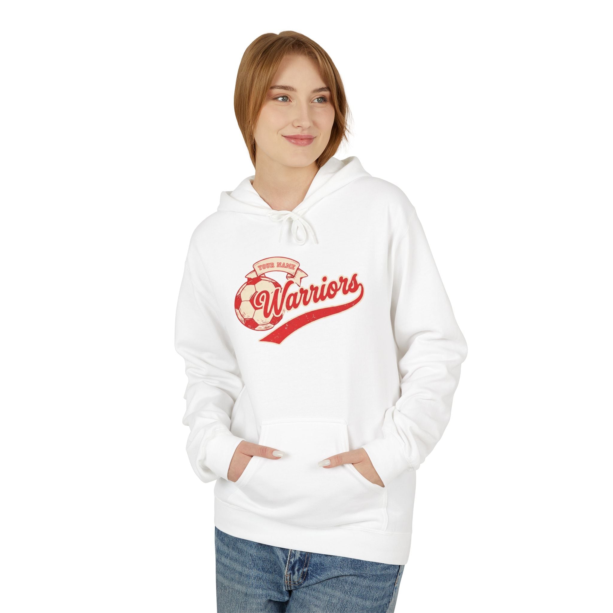 Adult Soccer Ball Banner Hoodie (Free Customization!)