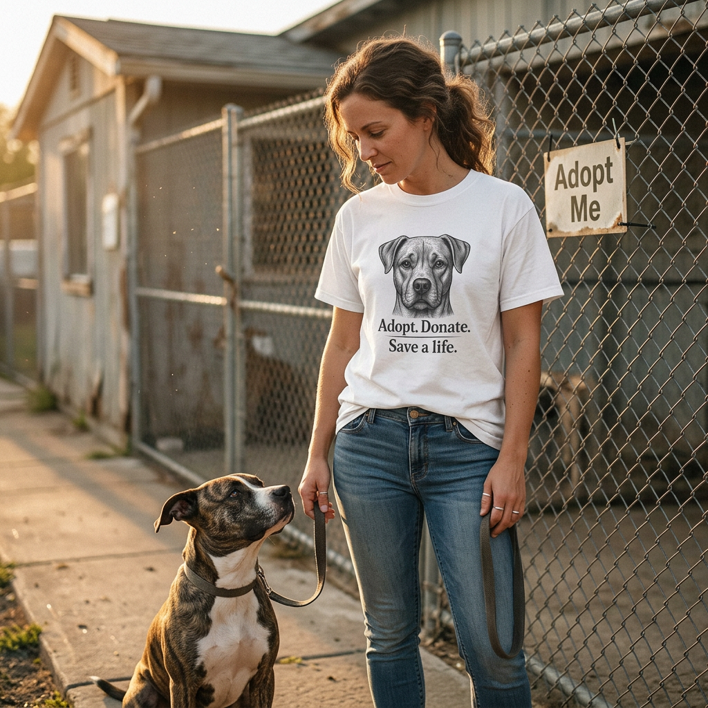 Adopt. Donate. Save a Life. — Dog Rescue Tee