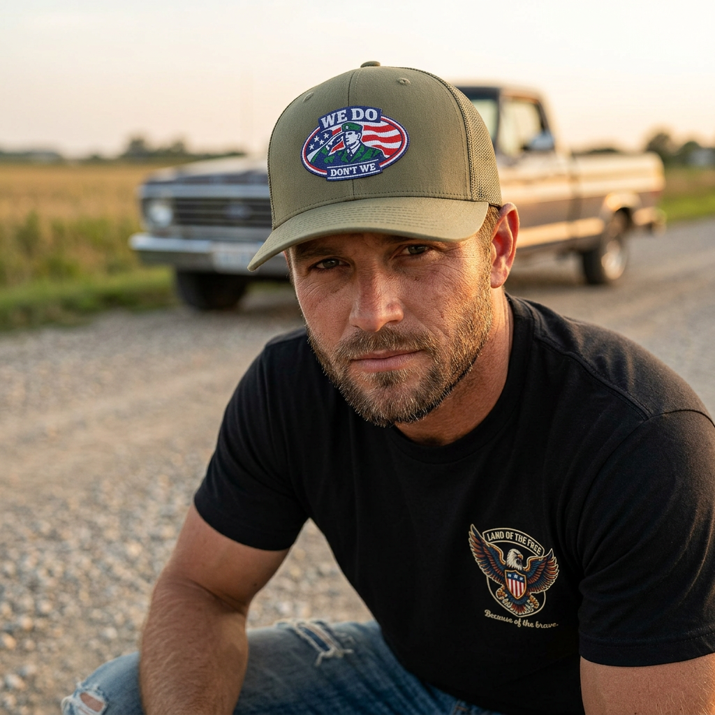 We Do, Don't We — Patriotic Trucker Hat